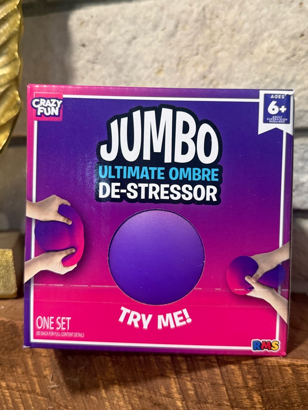 Crazy Fun RMS Ultimate Ombre De-Stressor Squishy Ball - Purple Pink